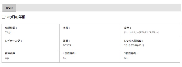 ドラマ 三つの月 無料動画配信